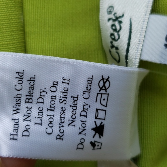 BNWT COLDWATER CREEK Zesty Green Polka Dot Button Front Belted Fit & Flare (10) - Picture 8 of 11